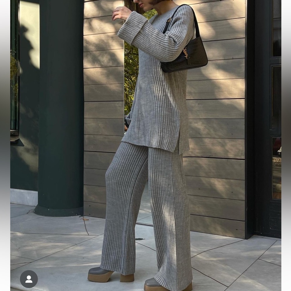 Coosh wear 2 pieces lounge milk color suit. Size S
